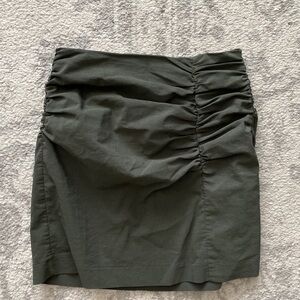 Zara rouched dark green shirt size small